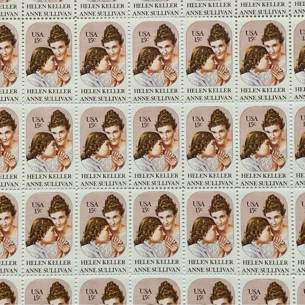 Helen Keller Stamps 15 CENT Full Sheet Pane MNH US Scott 1824 Unhinged MNH